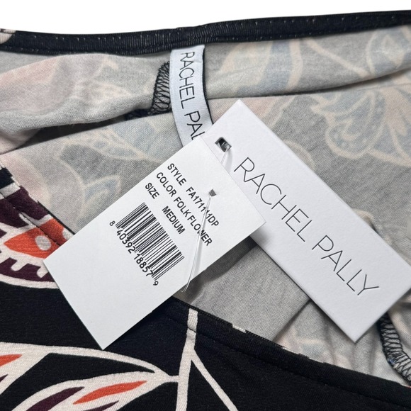 Rachel Pally Harlow Maxi Wrap Dress NWT Size M Black Floral Long Sleeve V-Neck - Picture 9 of 11